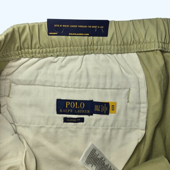 Polo Ralph Lauren Classic Fit Belted Chino Pants Mens 3XLT NEW Green Beige - Picture 5 of 11